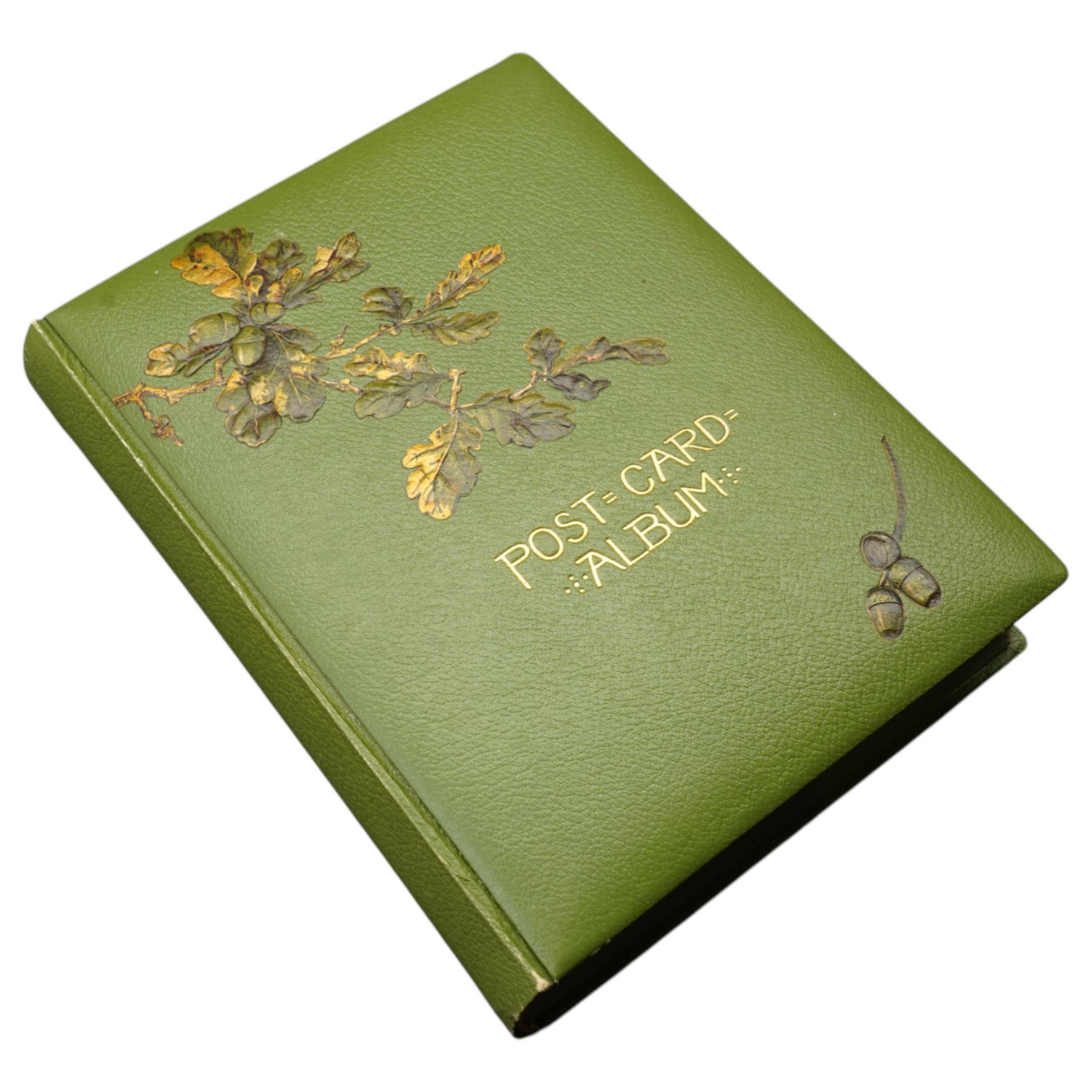 Edwardian postcard album and contents of approximately 195 Raphael Tuck cards.
The album originally belonged to a person who worked for Tucks and collected the cards when published.  The album and cards are in near mint condition