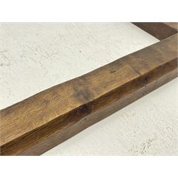 'Mouseman' 1930s/40s tooled oak fire fender, carved with mouse signature, by Robert Thompson of Kilburn