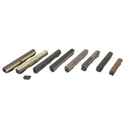 '0' gauge - eight early 20th century scratch-built coaches with GWR livery including three restaurant cars, newspaper van, luggage/guards van etc