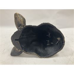 Bronzed effect painted cast iron wall hanging Boar head with metal ring, H24CM
THIS LOT IS TO BE COLLECTED BY APPOINTMENT FROM DUGGLEBY STORAGE, GREAT HILL, EASTFIELD, SCARBOROUGH, YO11 3TX
