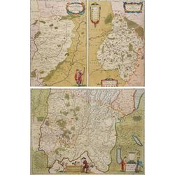 Willem Janszoon Blaeu (Dutch 1571-1667): 'Bressia Vulgo Bresse', 17th century engraved map with hand-colouring with hand-colouring Bresse Region in France pub. 1665; Johannes (Joan) Blaeu (Dutch 1596-1673) and Willem Janszoon Blaeu (Dutch 1571-1667): 'Descriptio Veromanduorum Auctore Joanne Suthonio Gallice Vermandois. Gouvernement de la Cappelle', 17th century engraved map with hand-colouring of France pub. c.1640, 39cm x 59cm (2)
