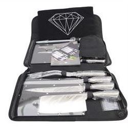 Edelstahl knife set in carry case 