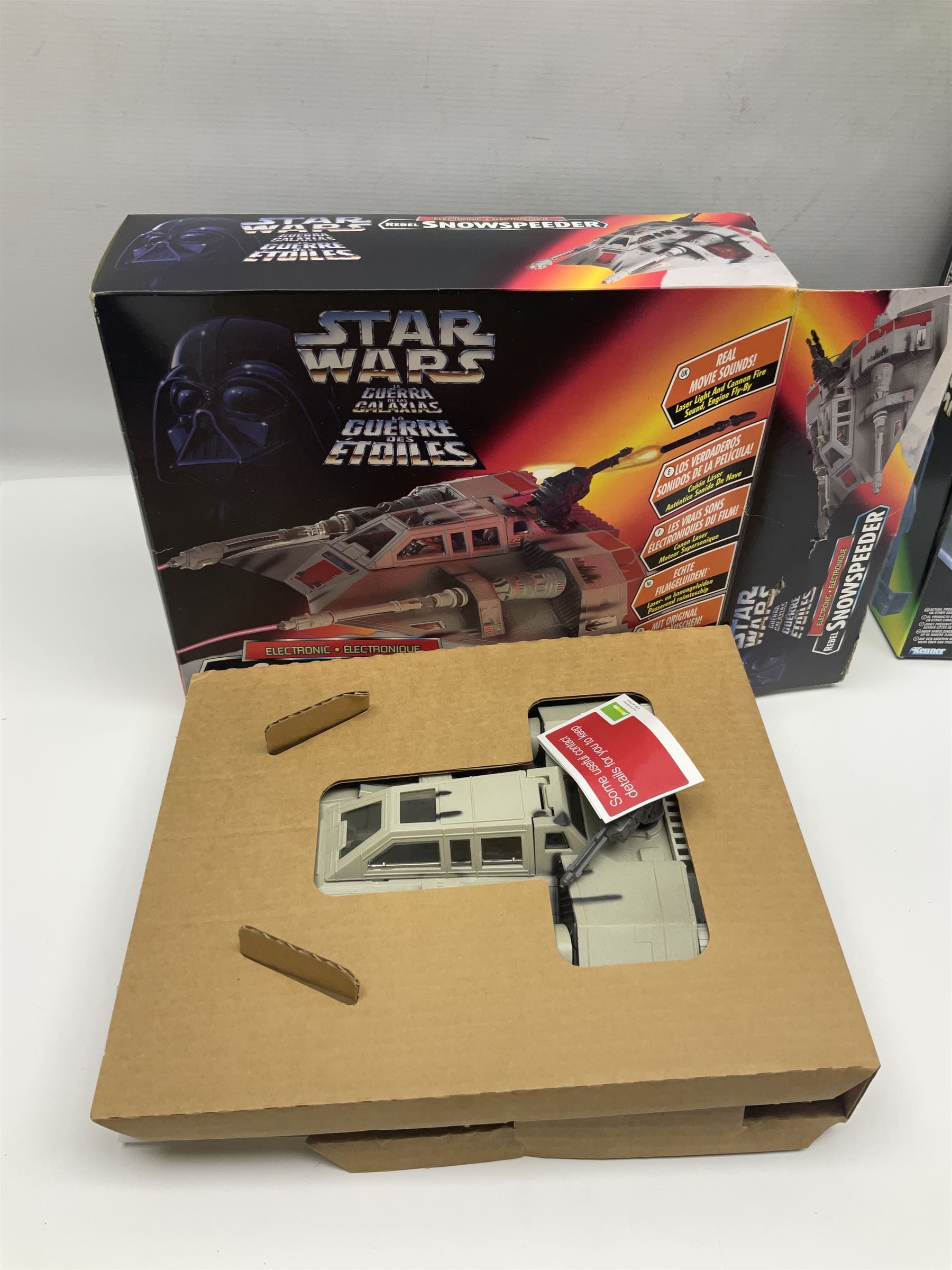 Star Wars - La Guerra De Las Galaxias La Guerre Des Etoiles - A-Wing Fighter; Luke's T-16 Skyhopper; Darth Vader's TIE Fighter; and Rebel Snowspeeder; all boxed (4)
