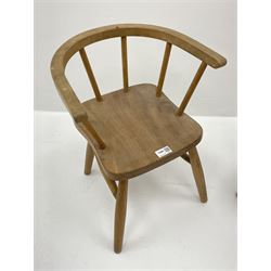 Two elm and beech child's chairs