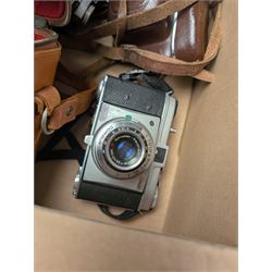 Eight Kodak Retinette cameras and similar, including IA, IB, IIIS models, most in leather cases