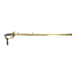 British 1822 pattern, named, infantry officers' sword, the 82cm slightly curved and fuller...