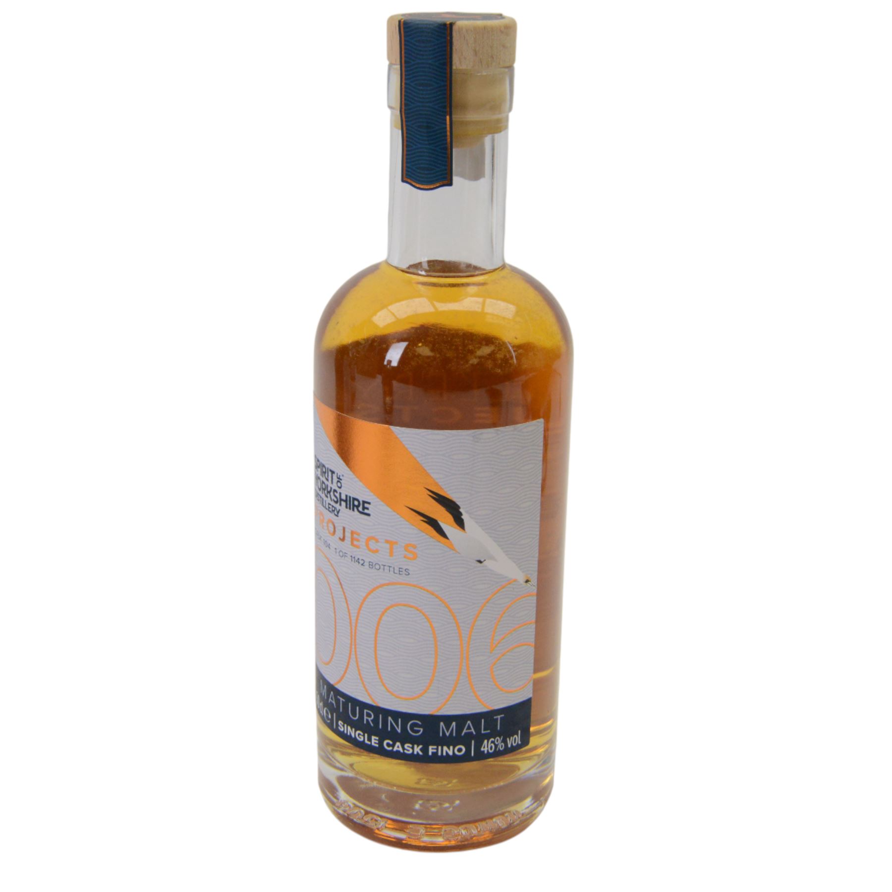 Spirit of Yorkshire Distillery, distillery projects maturing malts, full set of six, projects 001-004 70cl 46% vol and project 005, 006 50cl 46% vol