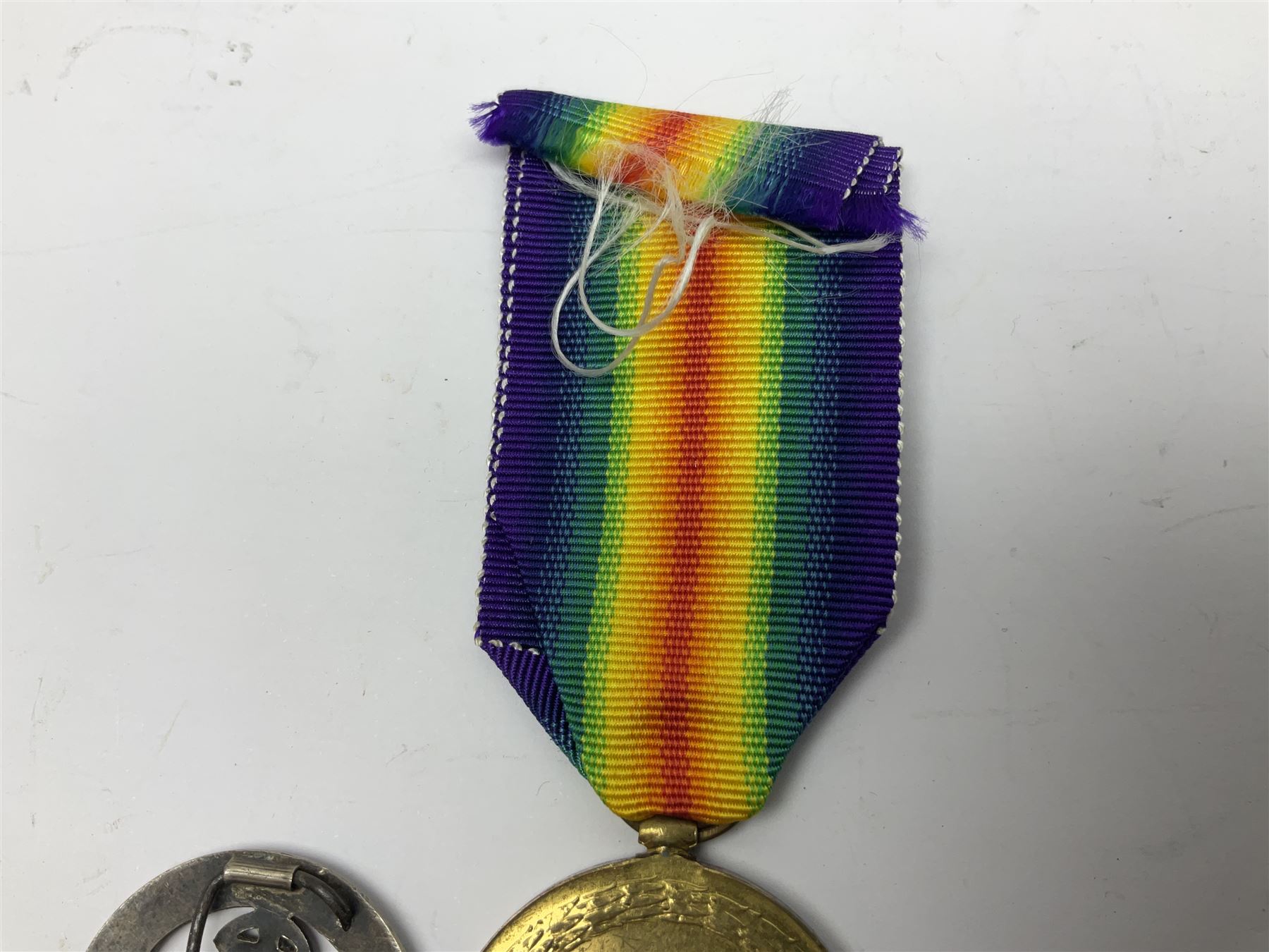 WW1 British War Medal awarded to 28885 Pte. A. Hey R. War. R.; WWI Victory Medal awarded to 7633 Pte. E. Edwards L'Pool R.; two WWII medals; Royal Navy Temperance Society Medal; Services Rendered badge No.B55177; and Home Guard lapel badge