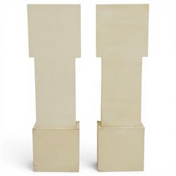 Robert Clatworthy RA (British 1928-2015): 'Figure I', pair of cast fibreglass resin sculptures in white finish, W33cm D16cm H110cm
Provenance: Illustrated on page 119 of the artist's catalogue raisonne; gifted directly by the artist to the vendor's partner