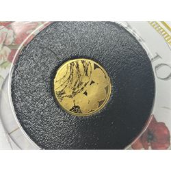Queen Elizabeth II 2019 'Centenary of Remembrance' gold coin cover and a 'Centenary of Remembrance Day Collection' comprising King George V 1919 half crown, florin, shilling, sixpence, threepence, farthing, penny, and half penny, and a Queen Elizabeth II silver proof commemorative five pound coin, cased with certificate