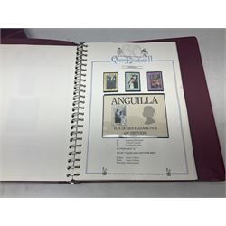 World stamps including Australia, Antigua, Canada, New Zealand, St Vincent, Republic of Maldives, Norfolk Island, Malta etc, Great British and other first day covers, Queen Elizabeth II 60th Birthday commemorative stamps etc, housed in five albums/folders and loose, in one box