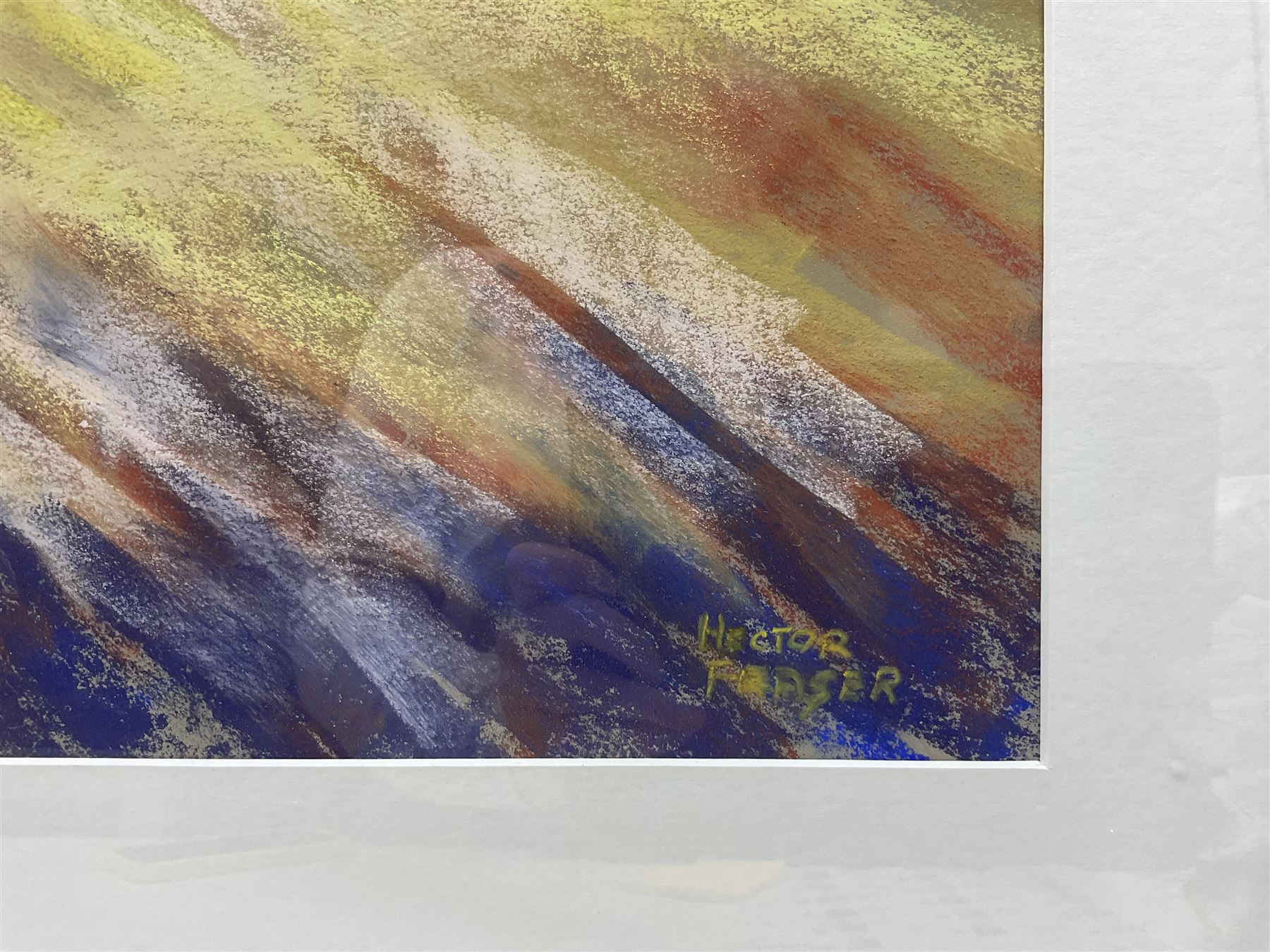 Hector Fraser (Driffield 1919-2013): Wolds Landscape, pastel signed 35cm x 46cm 