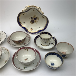 Collection of 18th century and 19th century porcelain, to including examples by Newhall and Worcester, (15) 