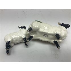 Seven Beswick figures, to include King Charles Spaniel 2107A, ginger cat 1898, Jack Russell 2109 etc