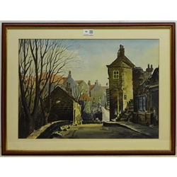 Jack Rigg (British 1927-): New Road Robin Hoods Bay looking up and down the Hill, pair watercolours signed 37cm x 52cm (2)


