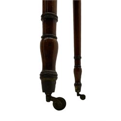 Early 19th century inlaid mahogany D-shaped tea table, fold-over top