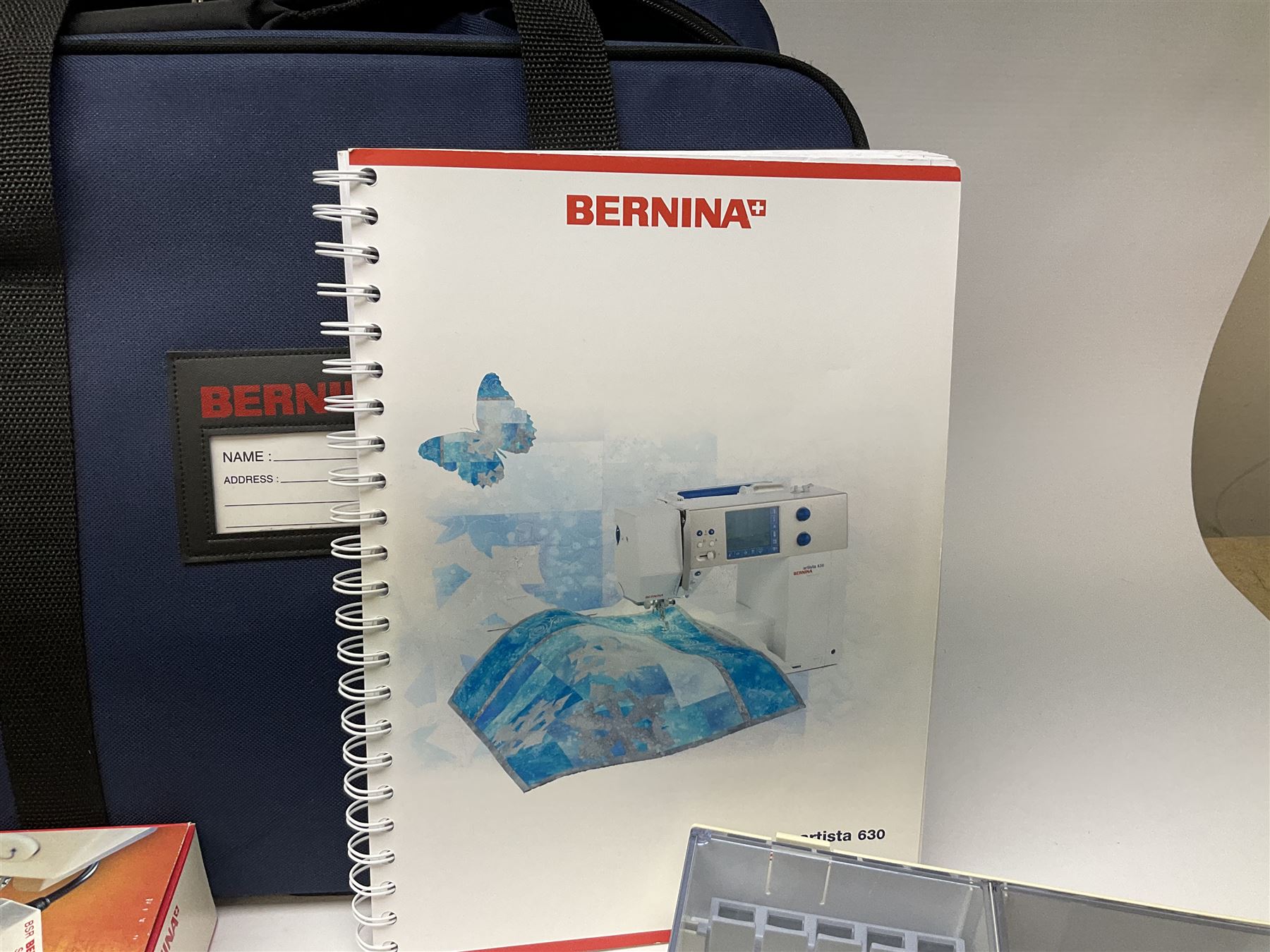 Bernina 'Artista' 630 computerised sewing machine with stitch regulator, carrying case, instruction booklet and accessories, in original box
