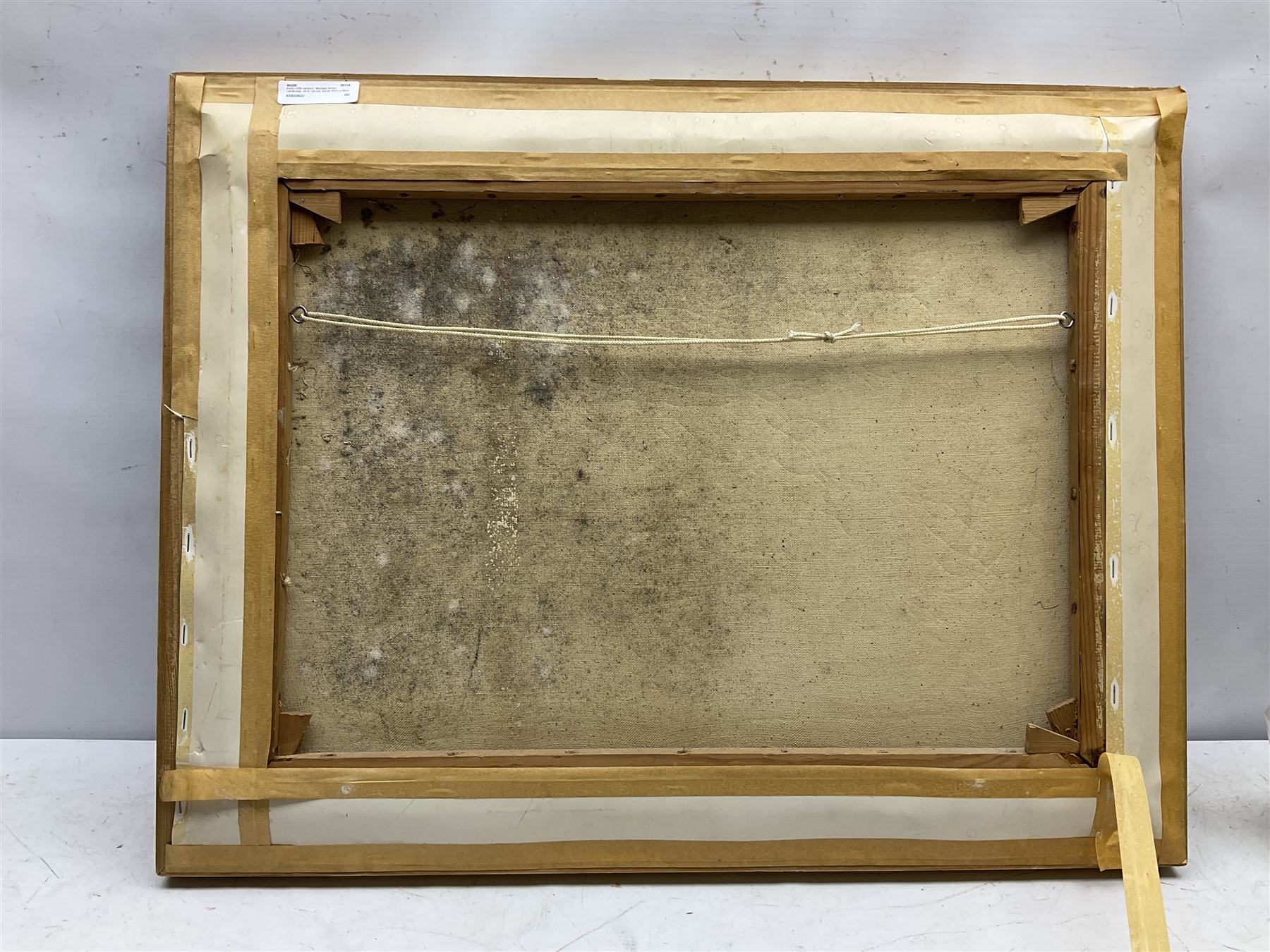 Amos (20th century): Wooded Winter Landscape, oil on canvas signed 44cm x 59cm