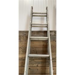 Clima pair of aluminium step ladders, 3.1m - 5.6m