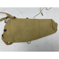 WW2 US gas mask bag cover, marked Training Gas Mask M1A1, probably D-Day/Normandy period 1944