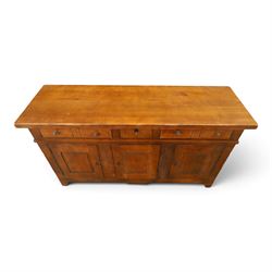 Antix - French oak sideboard, fitted with three drawers and cupboards