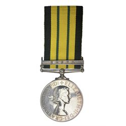 ERII Africa General Service Medal with Kenya clasp awarded to 22794613 Cpl. T. Leech R.A.M.C.; with ribbon