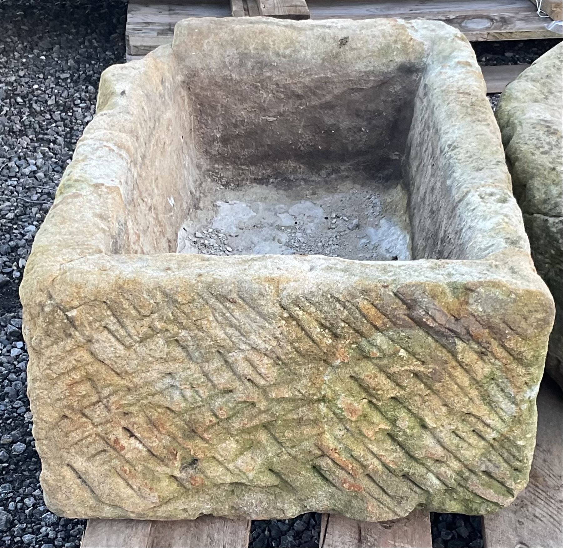 19th rectangular stone trough - THIS LOT IS TO BE COLLECTED BY APPOINTMENT FROM DUGGLEBY STORAGE, GREAT HILL, EASTFIELD, SCARBOROUGH, YO11 3TX