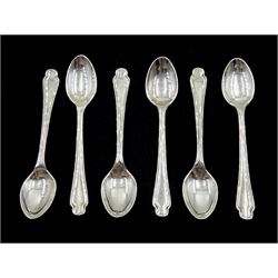 Set of six silver coffee spoons by W S Savage & Co, Sheffield 1930, approx 1.6oz