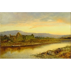  Tintern Abbey, oil on canvas signed by Daniel Sherrin (British 1868-1940) 49cm x 75cm  