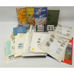  Collection of Great British and World stamps including mint and used stamps, World stamps including China, Cook Islands, Germany etc, commemorative stamps etc and a 1977 Great Britain coin set with card cover etc  