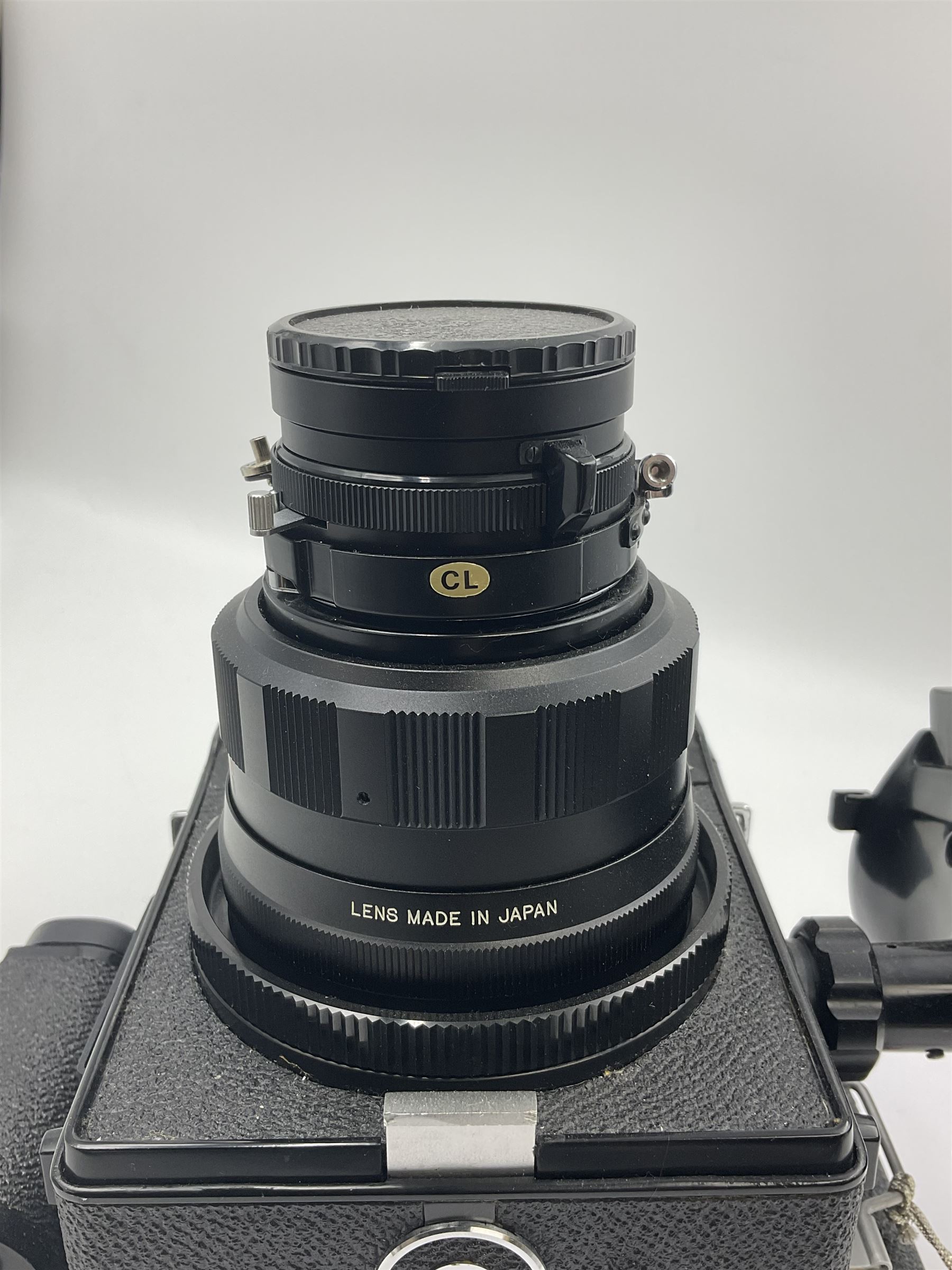 Mamiya Universal camera body, serial no. A87210, with 'Mamiya - Sekor P 1:4.7 f=127mm' lens, serial no. 31476 and Mamiya 6x9 roll film adapter