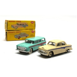 Dinky - Nash Rambler with windows No.173 and Austin A105 Saloon with blue flash and windows No.176, both boxed (2)