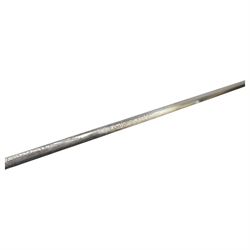 Victorian court and diplomatic ceremonial sword, the 79cm blade finely etched with scrolling motifs and engraved Huntsman Marlboro St, London, with crown pommel, wire bound grip, bow shaped guard and crossguard with gilt shell guard and crowned VR cypher,  in a brass mounted leather scabbard, overall L91cm
