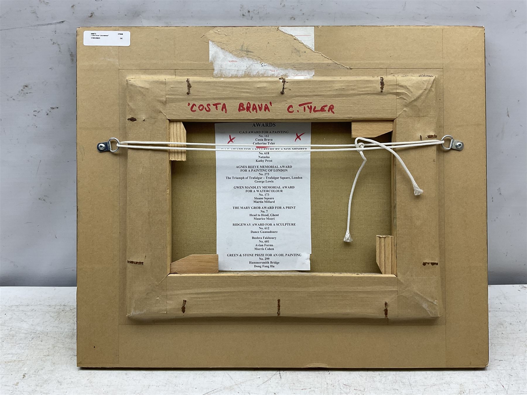 Catherine Tyler (British 1949-): 'Costa Brava', oil on canvas signed and dated '02, 24cm x 32cm 
Provenance: awarded the 2006 Chelsea Art Society Award for a Painting