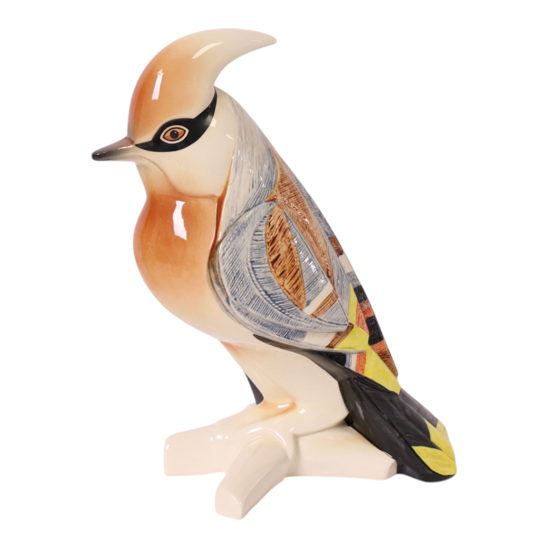 Collection of Goebel bird figures signed by designer George Selim, including two Jays, a Puffin and three others 
