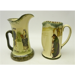  Royal Doulton Series ware pitcher 'Dogberry's Watch' D2644 and 'Wedlocks Joys..' jug, H24.5cm   