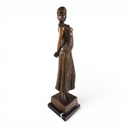After Chiparus three Art Deco figures modelled dances, H60cm 