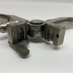 Smith & Wesson Russian .44 calibre Ideal nickel plated iron loading tool incorporating bullet mould L23cm