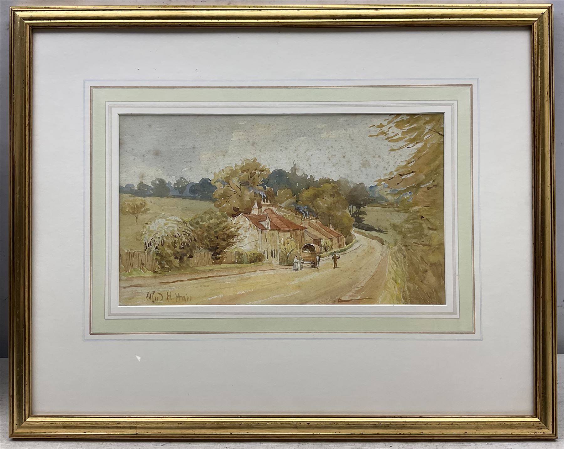 Alfred Henry Hart (British 1866-1953): Countryside Cottage Scenes, set of three watercolours signed, largest 23cm x 29.5cm (3)