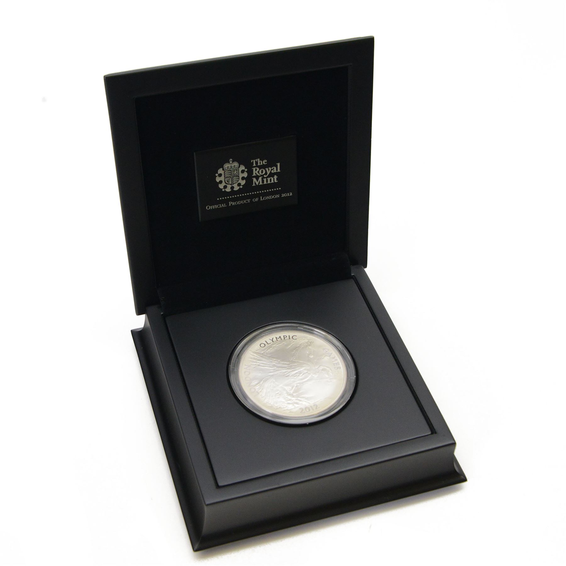 The Royal Mint United Kingdom 2012 'London 2012' five ounce fine silver proof ten pound coin, cased with certificate