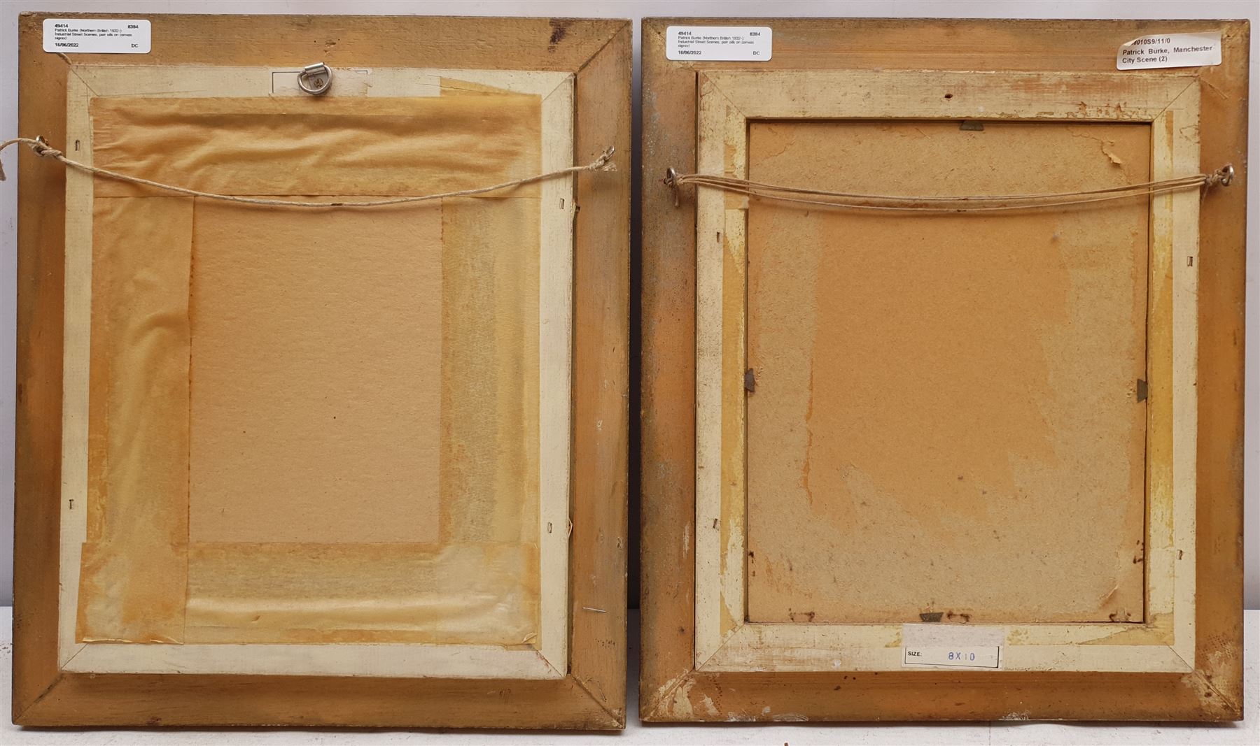 Patrick Burke (Northern British 1932-): Manchester Street Scenes, pair oils on board signed 24cm x 19cm (2)