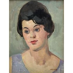 Philip Naviasky (Northern British 1894-1983): Portrait of a Young Woman, oil on board signed 39cm x 29cm
 Provenance: formerly in the offices of a Leeds firm of solicitors, by repute, purchased from the artist in the 1960s