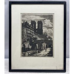 Charles Meryon (French 1821-1868): 'Le Petit Pont', etching signed in the plate 25cm x 19cm 