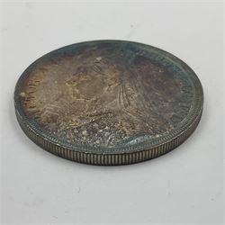 Queen Victoria 1887 silver crown coin