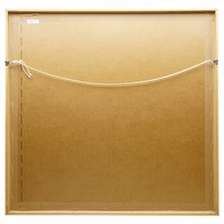 Barbara Rae (Scottish 1943-): 'Winter Almonds', limited edition screenprint in colours signed and numbered 75/125 in pencil 79cm x 81cm
Provenance: The Stour Gallery, Eastway, London 