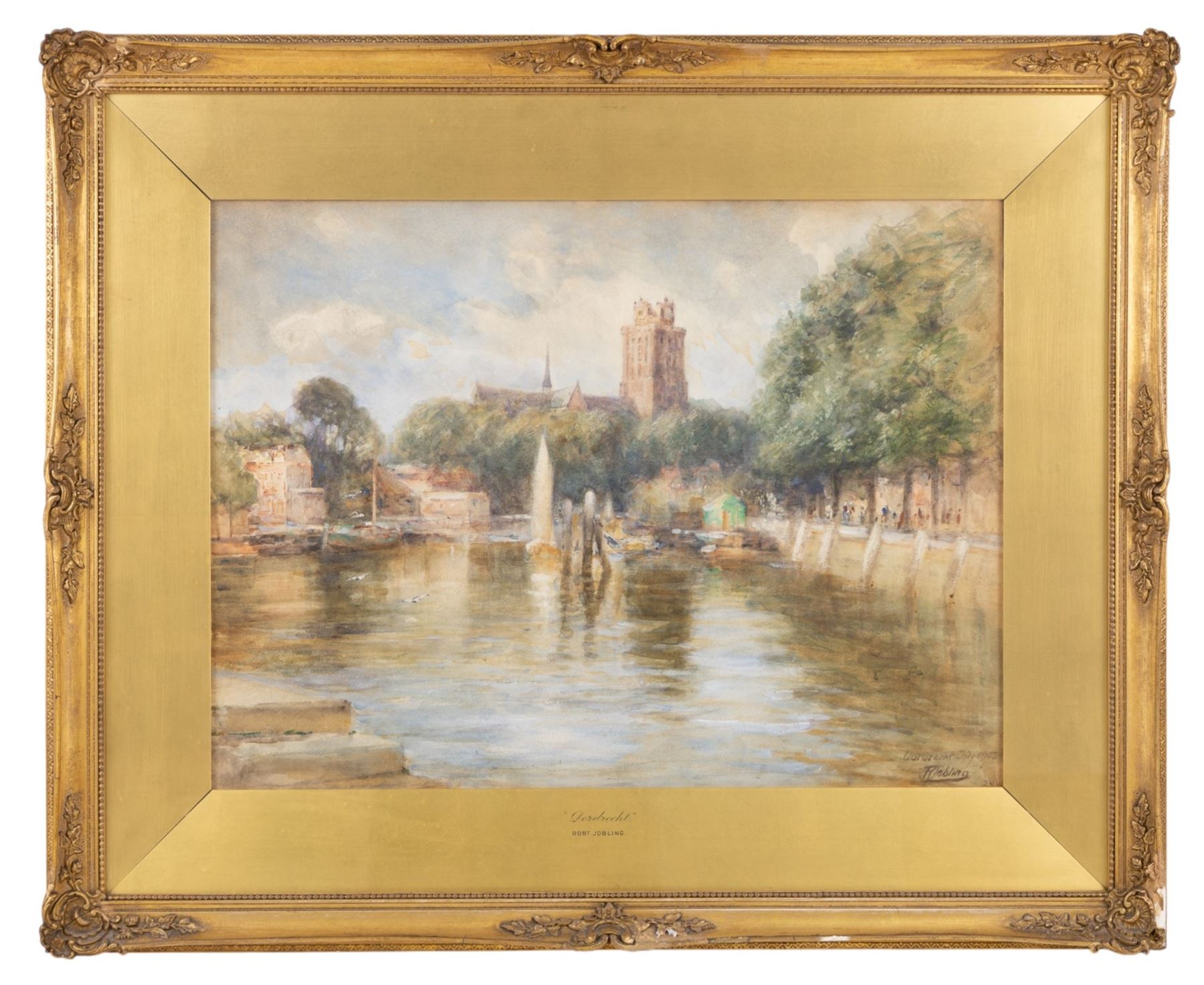 Robert Jobling (Staithes Group 1841-1923): 'Dordrecht', watercolour signed titled and dated July 1903, 37cm x 51cm 