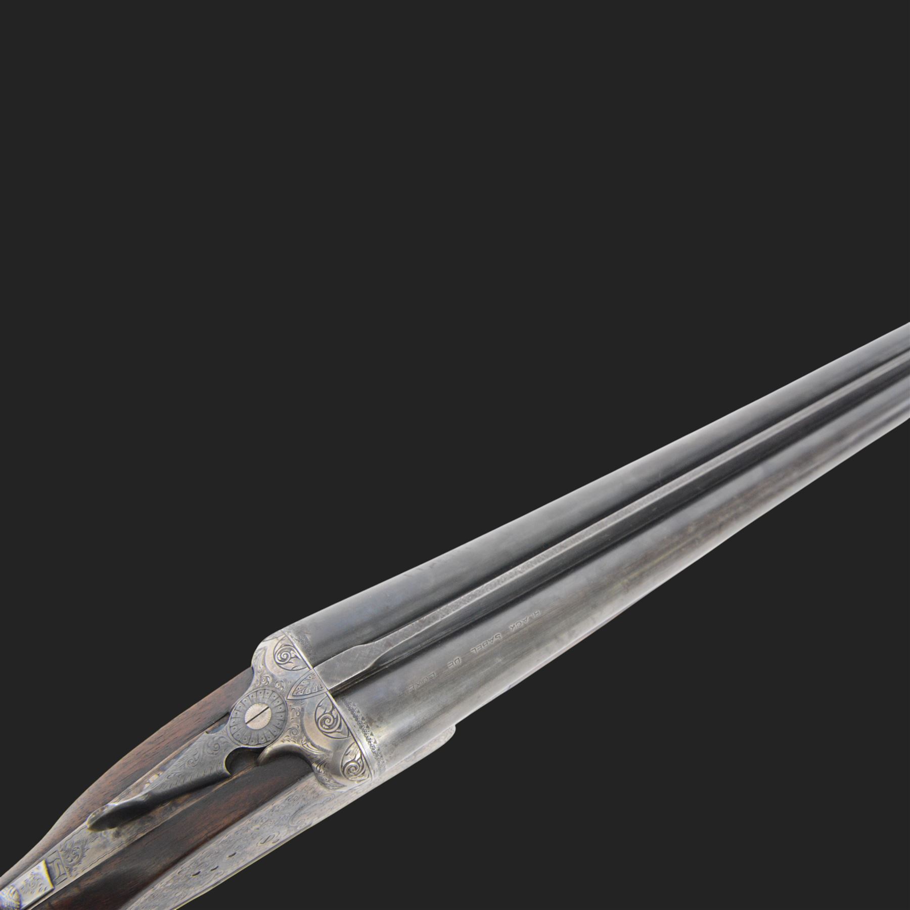 Black Sabel De Luxe, 12 bore double trigger sidelock ejector, side by side double barrel shotgun with 63cm (25