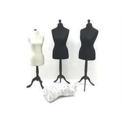  Four mannequins with three stands (4)  