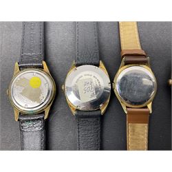 Five automatic wristwatches including Spaceface, Le Cheminant, Precimax, Silvana and Hudson and five manual wind wristwatches including Titus, Rone, Laco, Roamer and Zodiac
