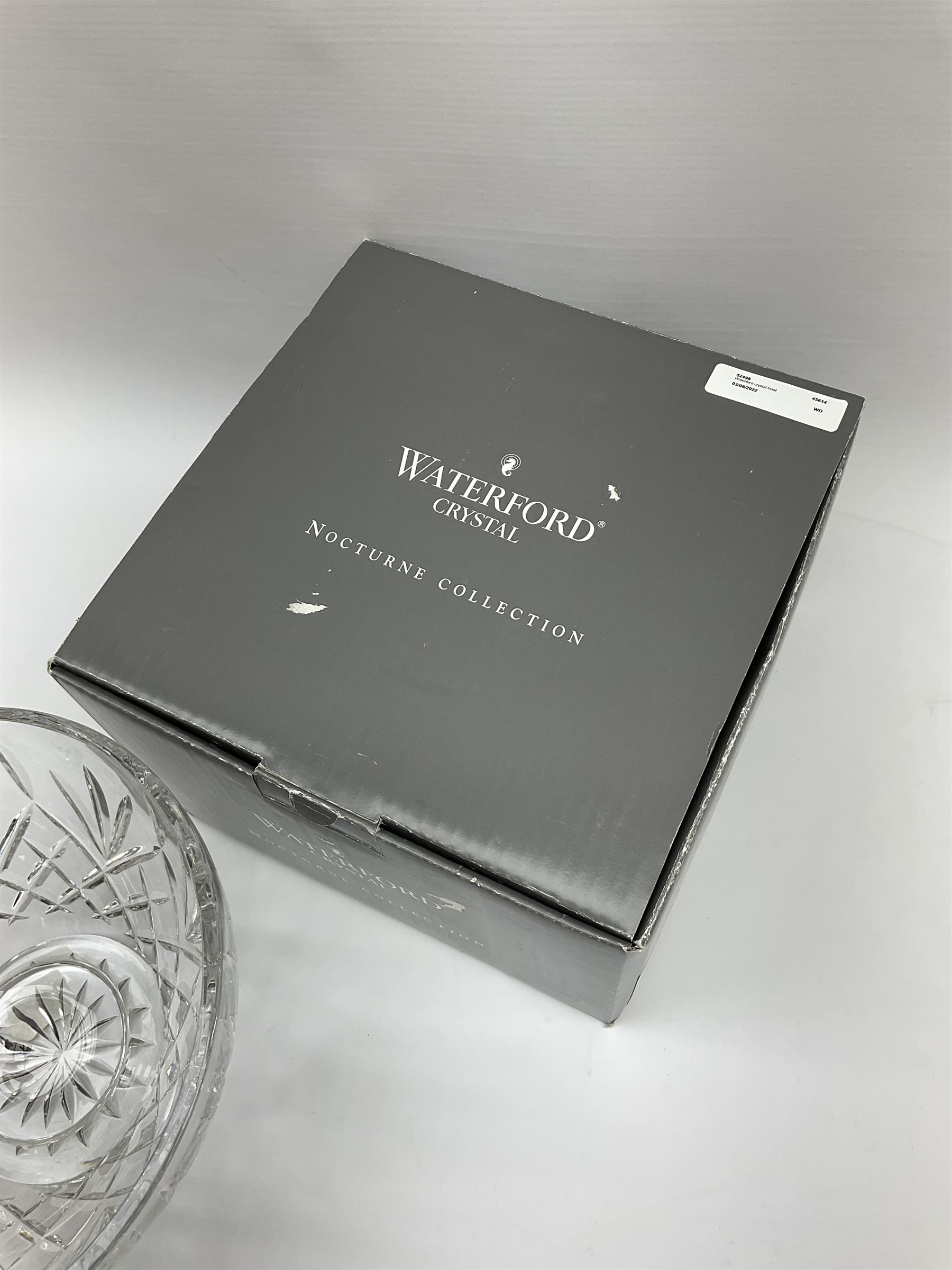 Waterford crystal footed bowl, from the Nocturne Collection, with original box, D22.5cm